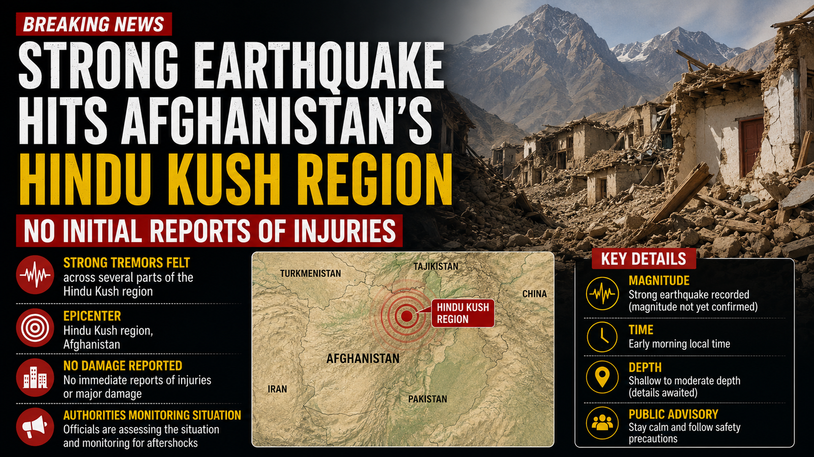 Understanding Earthquakes: Insights from the Recent Tremor in Afghanistan's Hindu Kush Region